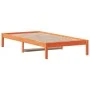 Sofá cama de madera maciza de pino marrón cera 90x200 cm de , Camas y somieres - Ref: Foro24-844405, Precio: 56,30 €, Descuen...