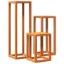 Pflanzenstützen 3 Stück aus massivem Kiefernholz, wachsbraun von , Topfständer - Ref: Foro24-844472, Preis: 94,88 €, Rabatt: %