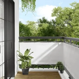 Balcony screen 100% polyester Oxford white 75x1000 cm by , Umbrellas - Ref: Foro24-4000090, Price: 33,93 €, Discount: %