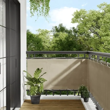 Balcony screen 100% polyester Oxford beige 75x1000 cm by , Umbrellas - Ref: Foro24-4000174, Price: 33,93 €, Discount: %