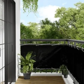 Balcony screen 100% polyester Oxford black 75x1000 cm by , Umbrellas - Ref: Foro24-4000363, Price: 33,77 €, Discount: %