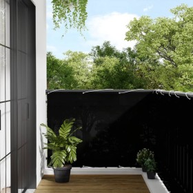 Pantalla de balcón 100% poliéster Oxford negro 120x1000 cm