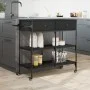 Black engineered wood kitchen cart 105x42x95 cm by , Kitchen and dining carts - Ref: Foro24-842376, Price: 144,90 €, Discount: %