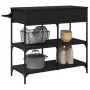 Black engineered wood kitchen cart 105x42x95 cm by , Kitchen and dining carts - Ref: Foro24-842376, Price: 144,90 €, Discount: %