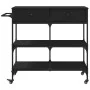 Black engineered wood kitchen cart 105x42x95 cm by , Kitchen and dining carts - Ref: Foro24-842376, Price: 144,90 €, Discount: %