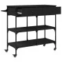 Black engineered wood kitchen cart 105x42x95 cm by , Kitchen and dining carts - Ref: Foro24-842376, Price: 144,90 €, Discount: %