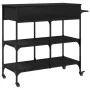 Black engineered wood kitchen cart 105x42x95 cm by , Kitchen and dining carts - Ref: Foro24-842376, Price: 144,90 €, Discount: %