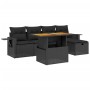 Set de sofás de jardín 6 piezas y cojines ratán sintético negro de , Conjuntos de jardín - Ref: Foro24-3275694, Precio: 402,8...