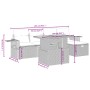 6-teiliges Gartensofa-Set und schwarze synthetische Rattankissen von , Gartensets - Ref: Foro24-3275694, Preis: 395,82 €, Rab...