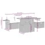 6-teiliges Gartensofa-Set und schwarze synthetische Rattankissen von , Gartensets - Ref: Foro24-3275694, Preis: 410,37 €, Rab...