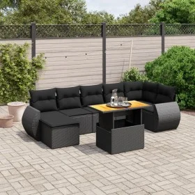 8-piece garden sofa set and black synthetic rattan cushions by , Garden sets - Ref: Foro24-3272301, Price: 567,09 €, Discount: %
