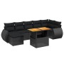 8-piece garden sofa set and black synthetic rattan cushions by , Garden sets - Ref: Foro24-3272301, Price: 534,52 €, Discount: %