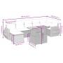 8-piece garden sofa set and black synthetic rattan cushions by , Garden sets - Ref: Foro24-3272301, Price: 534,52 €, Discount: %