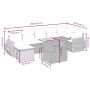 8-teiliges Gartensofa-Set und schwarze synthetische Rattankissen von , Gartensets - Ref: Foro24-3272301, Preis: 567,09 €, Rab...