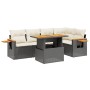 6-piece garden sofa set and black synthetic rattan cushions by , Garden sets - Ref: Foro24-3271742, Price: 402,95 €, Discount: %