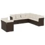 9-piece garden sofa set and brown synthetic rattan cushions by , Garden sets - Ref: Foro24-3249682, Price: 634,86 €, Discount: %