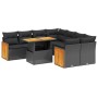 8-teiliges Gartensofa-Set und schwarze synthetische Rattankissen von , Gartensets - Ref: Foro24-3273883, Preis: 597,50 €, Rab...