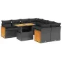 8-teiliges Gartensofa-Set und schwarze synthetische Rattankissen von , Gartensets - Ref: Foro24-3273883, Preis: 607,34 €, Rab...