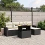 6-piece garden sofa set and black synthetic rattan cushions by , Garden sets - Ref: Foro24-3271287, Price: 368,87 €, Discount: %