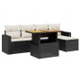 6-piece garden sofa set and black synthetic rattan cushions by , Garden sets - Ref: Foro24-3271287, Price: 361,27 €, Discount: %