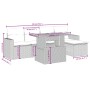 6-piece garden sofa set and black synthetic rattan cushions by , Garden sets - Ref: Foro24-3271287, Price: 361,27 €, Discount: %