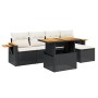 6-piece garden sofa set and black synthetic rattan cushions by , Garden sets - Ref: Foro24-3271728, Price: 366,50 €, Discount: %