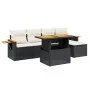 6-piece garden sofa set and black synthetic rattan cushions by , Garden sets - Ref: Foro24-3271728, Price: 380,18 €, Discount: %