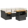 7-piece garden dining set and black synthetic rattan cushions by , Garden sets - Ref: Foro24-3271651, Price: 478,24 €, Discou...