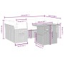 Set de comedor de jardín 7 pzas y cojines ratán sintético negro de , Conjuntos de jardín - Ref: Foro24-3271651, Precio: 451,74 €