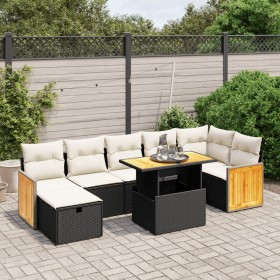 8-piece garden sofa set and black synthetic rattan cushions by , Garden sets - Ref: Foro24-3276255, Price: 483,92 €, Discount: %