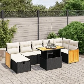 8-piece garden sofa set and black synthetic rattan cushions by , Garden sets - Ref: Foro24-3276255, Price: 500,60 €, Discount: %