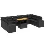 11-teiliges Gartensofa-Set und schwarze synthetische Rattankissen von , Gartensets - Ref: Foro24-3272805, Preis: 798,73 €, Ra...