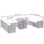 11-teiliges Gartensofa-Set und schwarze synthetische Rattankissen von , Gartensets - Ref: Foro24-3272805, Preis: 798,73 €, Ra...