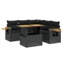 6-piece garden sofa set and black synthetic rattan cushions by , Garden sets - Ref: Foro24-3273512, Price: 454,11 €, Discount: %
