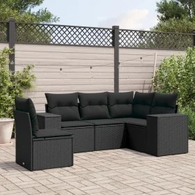 5-piece garden furniture set and black synthetic rattan cushions by , Garden sets - Ref: Foro24-3254902, Price: 367,07 €, Dis...