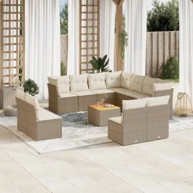 12-teiliges Gartensofa-Set und braune synthetische Rattankissen von , Gartensets - Ref: Foro24-3256037, Preis: 798,22 €, Raba...
