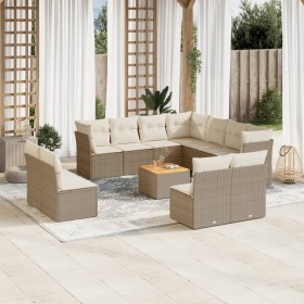 Set de sofás de jardín 12 pzas y cojines ratán sintético marrón de , Conjuntos de jardín - Ref: Foro24-3256037, Precio: 784,5...