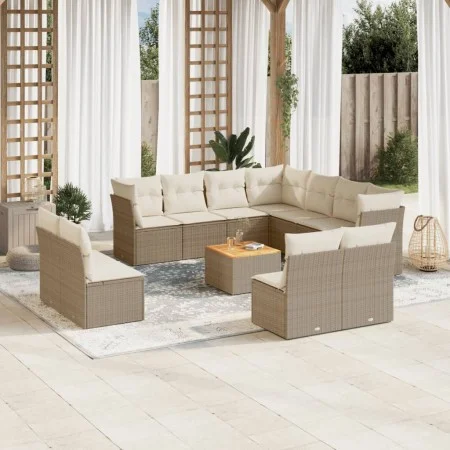 12-piece garden sofa set and brown synthetic rattan cushions by , Garden sets - Ref: Foro24-3256037, Price: 797,91 €, Discoun...