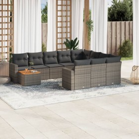 11-piece garden sofa set and gray synthetic rattan cushions by , Garden sets - Ref: Foro24-3256641, Price: 629,24 €, Discount: %
