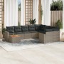 10-teilige Gartensofagarnitur mit grauen synthetischen Rattankissen von , Gartensets - Ref: Foro24-3256620, Preis: 616,23 €, ...