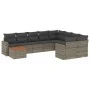 10-piece garden sofa set with gray synthetic rattan cushions by , Garden sets - Ref: Foro24-3256620, Price: 607,21 €, Discoun...
