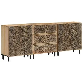 3-piece sideboard solid mango wood 60x33x75 cm by , Sideboards - Ref: Foro24-3206306, Price: 512,48 €, Discount: %