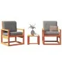 Juego de muebles jardín 3 pzas madera maciza pino marrón cera de , Conjuntos de jardín - Ref: Foro24-844646, Precio: 137,82 €...