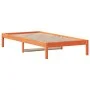 Wax brown solid pine wood sofa bed 90x190 cm by , Beds and slatted bases - Ref: Foro24-844407, Price: 55,56 €, Discount: %