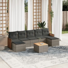 8-piece garden sofa set and gray synthetic rattan cushions by , Garden sets - Ref: Foro24-3227922, Price: 419,25 €, Discount: %