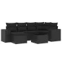 7-piece garden dining set and black synthetic rattan cushions by , Garden sets - Ref: Foro24-3255202, Price: 470,80 €, Discou...