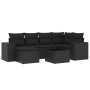 7-teiliges Garten-Essset und schwarze Kissen aus synthetischem Rattan von , Gartensets - Ref: Foro24-3255202, Preis: 472,00 €...