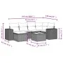 7-piece garden dining set and black synthetic rattan cushions by , Garden sets - Ref: Foro24-3255202, Price: 470,80 €, Discou...