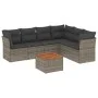 7-teiliges Gartensofa-Set mit grauen PE-Rattan-Kissen von , Gartensets - Ref: Foro24-3255990, Preis: 412,90 €, Rabatt: %
