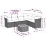 7-teiliges Gartensofa-Set mit grauen PE-Rattan-Kissen von , Gartensets - Ref: Foro24-3255990, Preis: 412,90 €, Rabatt: %